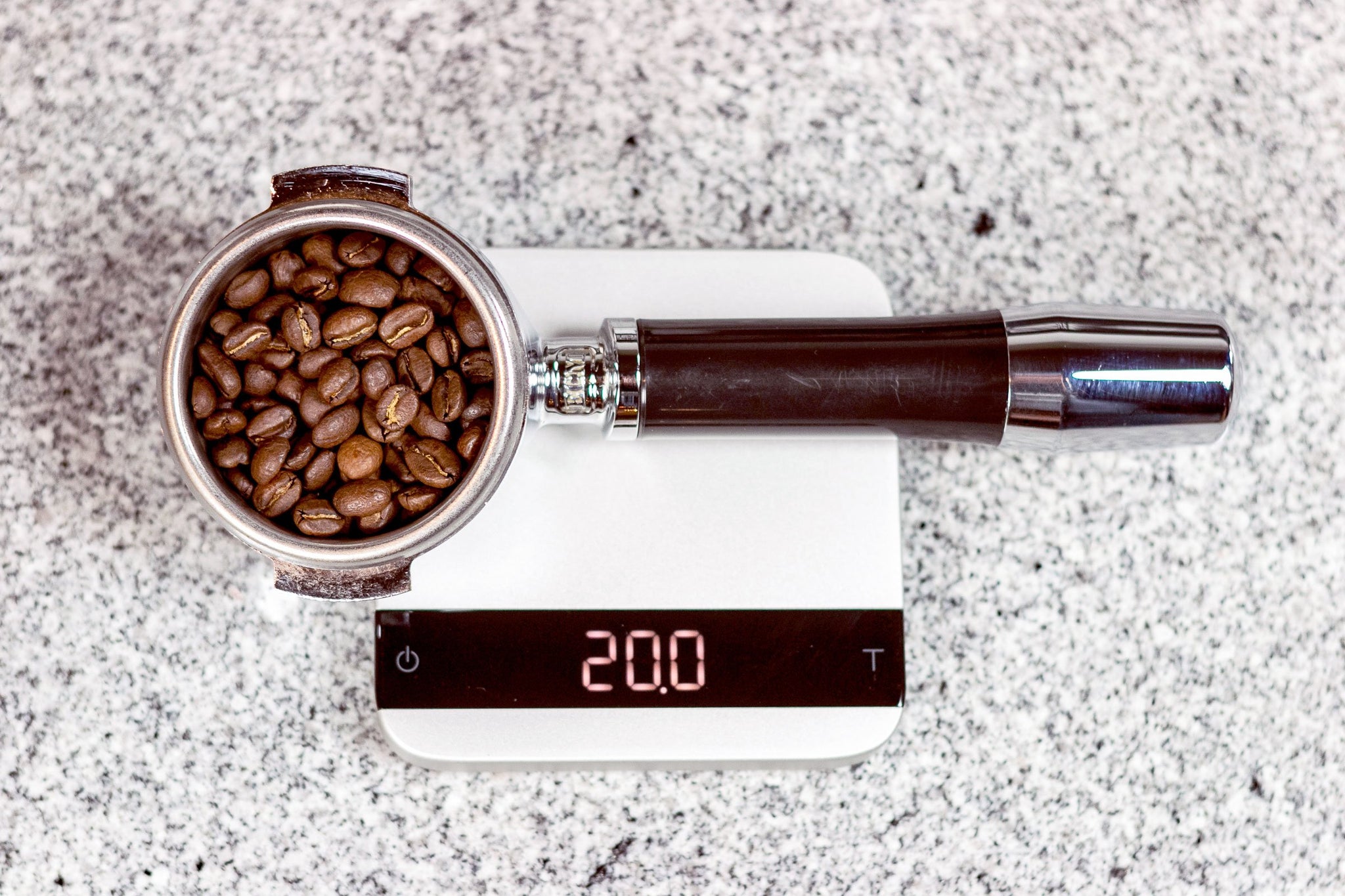 acaia lunar coffee scale in white