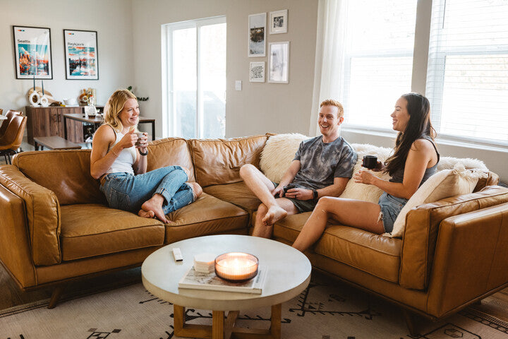 Friends enjoying coffee and talking lifestyle by clive coffee