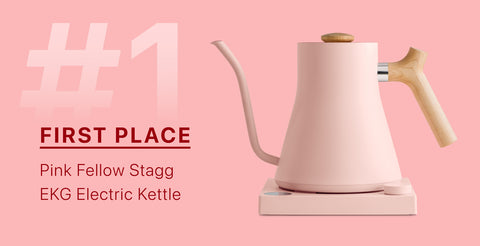 Latte Art Contest First Place Winner Fellow Stagg EKG Electric Kettle