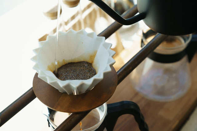 Origami Pour Over Dripper in white, Clive Coffee- Lifestyle