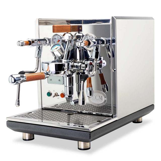 ECM Synchronika Espresso Machine with Flow Control and wood accents from Clive Coffee