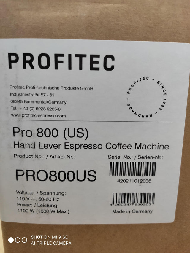 Factory Blem Profitec Pro 800 (2036)