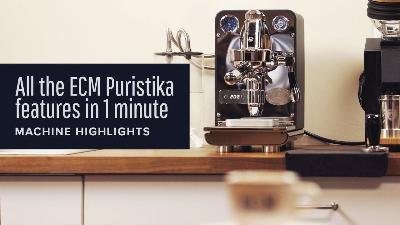 ECM Puristika Single Boiler Espresso Machine 60 second Overview Video from Clive Coffee