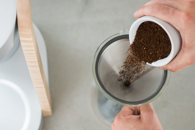 Able KONE Stainless Steel Coffee Filter being used with a Ratio Eight coffee maker, Clive Coffee - Lifestyle